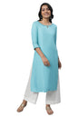 Aurelia WomenS Viscose Solid Regular Kurta (23Fea12231-702551_Blue