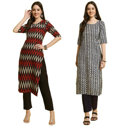 Pinkmint Kurta & Pant Set ll Printed Kurti ll Combo Kurta Set ll (Pack of 2)