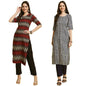 Pinkmint Kurta & Pant Set ll Printed Kurti ll Combo Kurta Set ll (Pack of 2)