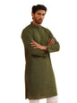 SOJANYA (Since 1958 Festive Heritage Elegant Chikankari Dark Green Kurta for Men