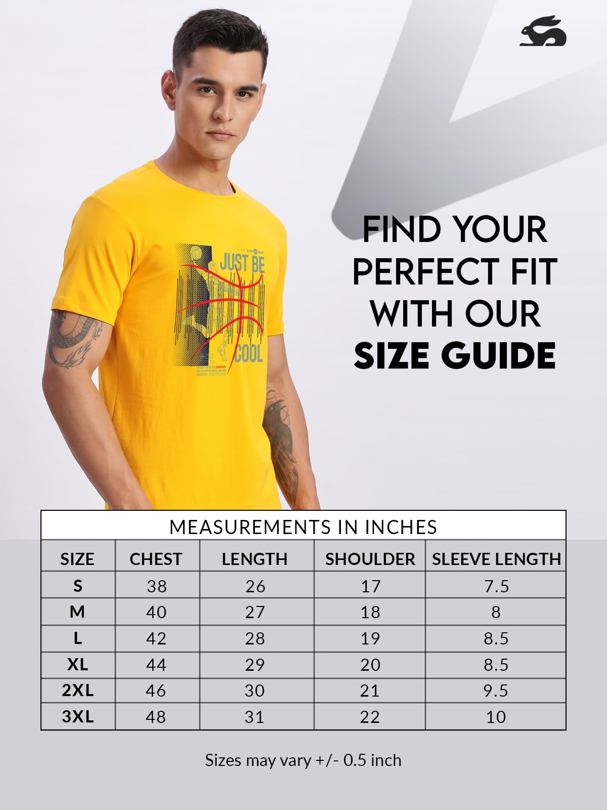 ADRO Men's Graphic Printed 100% Cotton T-Shirt - Regular Fit, Printed T-Shirts for Men (RN24-BCL-MU_Mustard)
