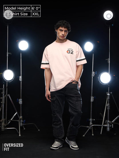 The Souled Store Official Looney Tunes: Daffy in Space Jam Men Oversized T-Shirt Pink