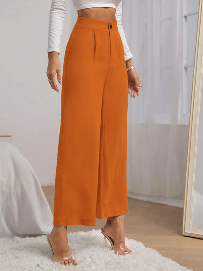 Kotty Womens Solid Regular Fit Trousers Bronze