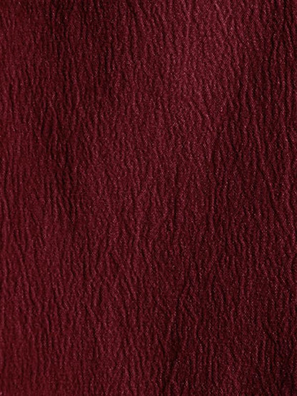 Pinkmint Mens Popcorn Shirt Comfortable Short Sleeve Shirts Casual Textured Shirt (Pack of 1) Maroon
