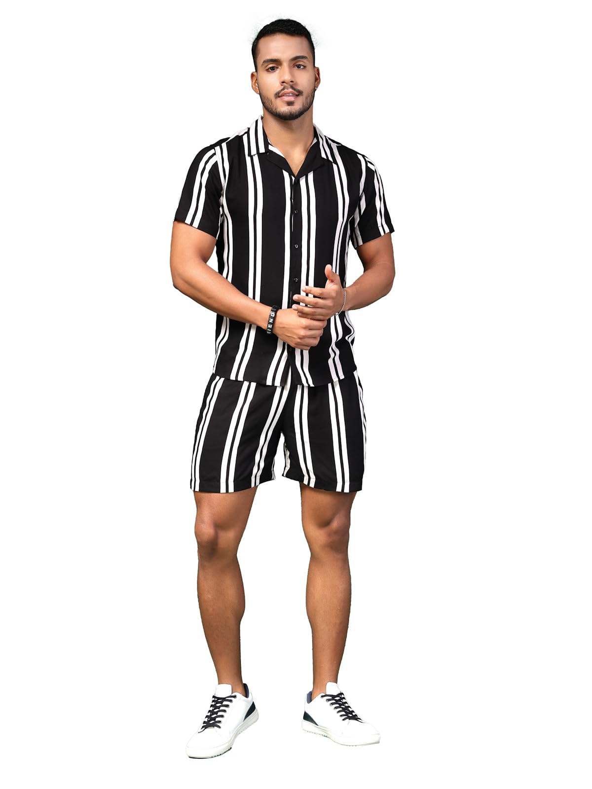 Rigo Printed Co-Ord Set for Men | Casual Shirt & Shorts Night Suit Set | Lounge-wear Nightdress Pajama Set for Mens & Boys | Nig