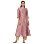 Fabindia WomenS Cotton Silk Embroidered Slim Kurta_Pink_S