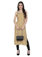 Patlani WomenS Crepe Full Stitched Kurti. Yellow