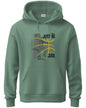 ADRO Mens Cotton Blend Neck Hooded Sweatshirt (H24-BCL-PT_Pista