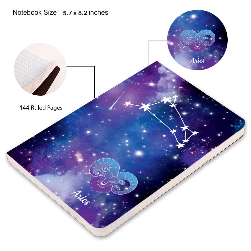 Accuprints A5 Premium Soft Bound Notebook Size 5.8 * 8.25 Inches Diary For Girls And Women (144 Ruled Pages With Planner, 80 Gsm