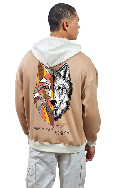 Bewakoof Official Disney Merchandise MenS Graphic Printed Oversized Fit Full Sleeve Hooded Neck Fleece Hoodies_628323_Black_M