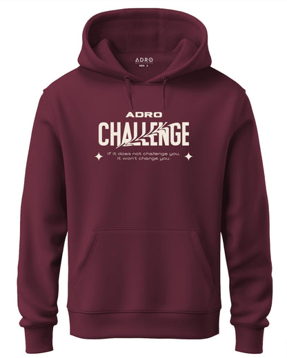 ADRO Mens Abstract Design Backside Printed Hoodies in Premium Cotton Fleece 340 GSM (H23-M-CHL-MR_Maroon)