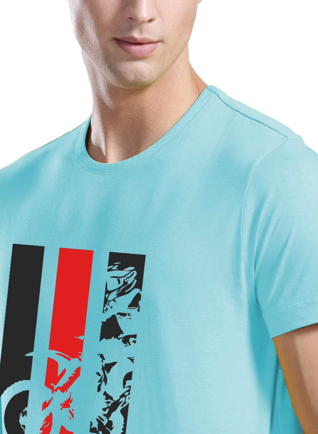 ADRO Men's Bike Rider Printed Cotton T-Shirt (RN22-2-BIK-MI_Mint)