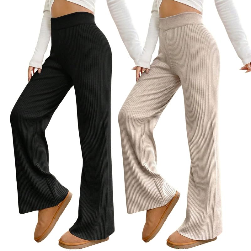 Tee Projekt Regular Fit Trousers for Women | Casual Trousers for Women Black-Beige