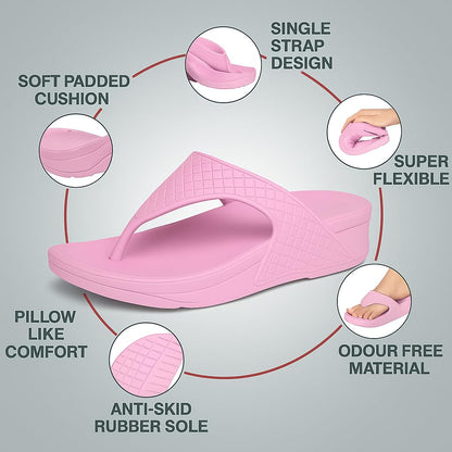 Ortho Joy Eva Slipper For Women || Waterproof & Everyday Flip Flops For Ladies || Slippers With Cushion Foot Bed || Anti-Slip So