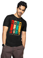 Bewakoof MenS Graphic Print Regular Fit Half Sleeve Round Neck Cotton T-Shirt Black