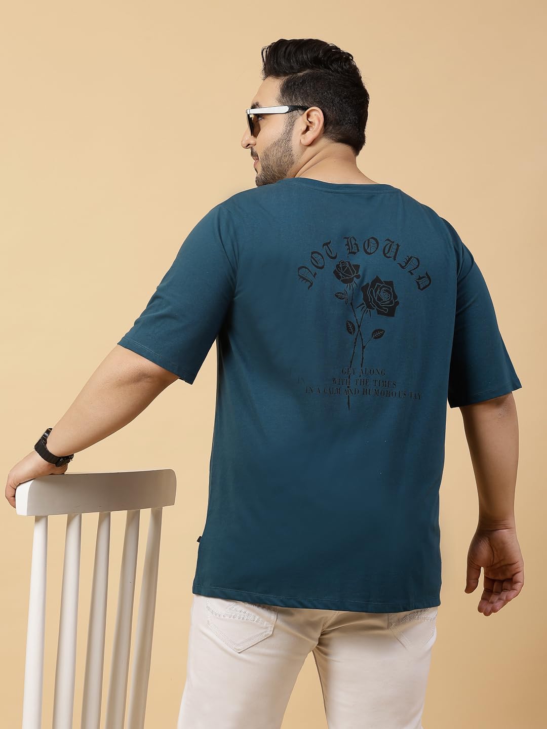Rigo Printed Oversized T-Shirts for Men | Plus Size Oversized Tees for Men | Drop Shoulder T-Shirt for Men
