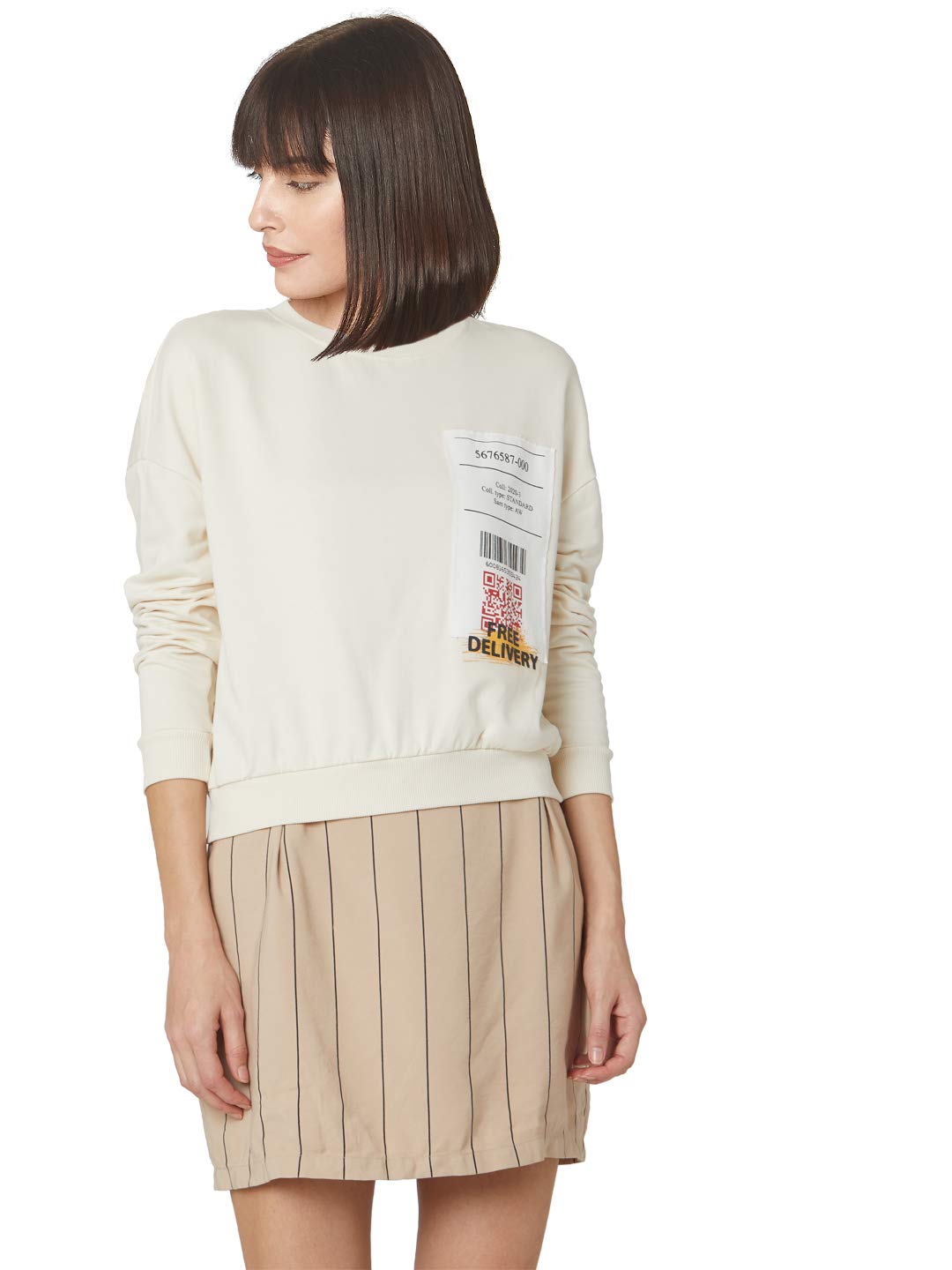 Vero Moda WomenS Cotton Hooded And Crew Neck Sweatshirt (100766601 -Directoire Blue_Directoire Blue_M)