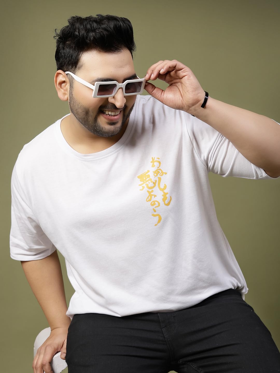 Rigo Printed Oversized T-Shirts | Plus Size Oversized Tees for Men | Drop Shoulder T-Shirt for Man