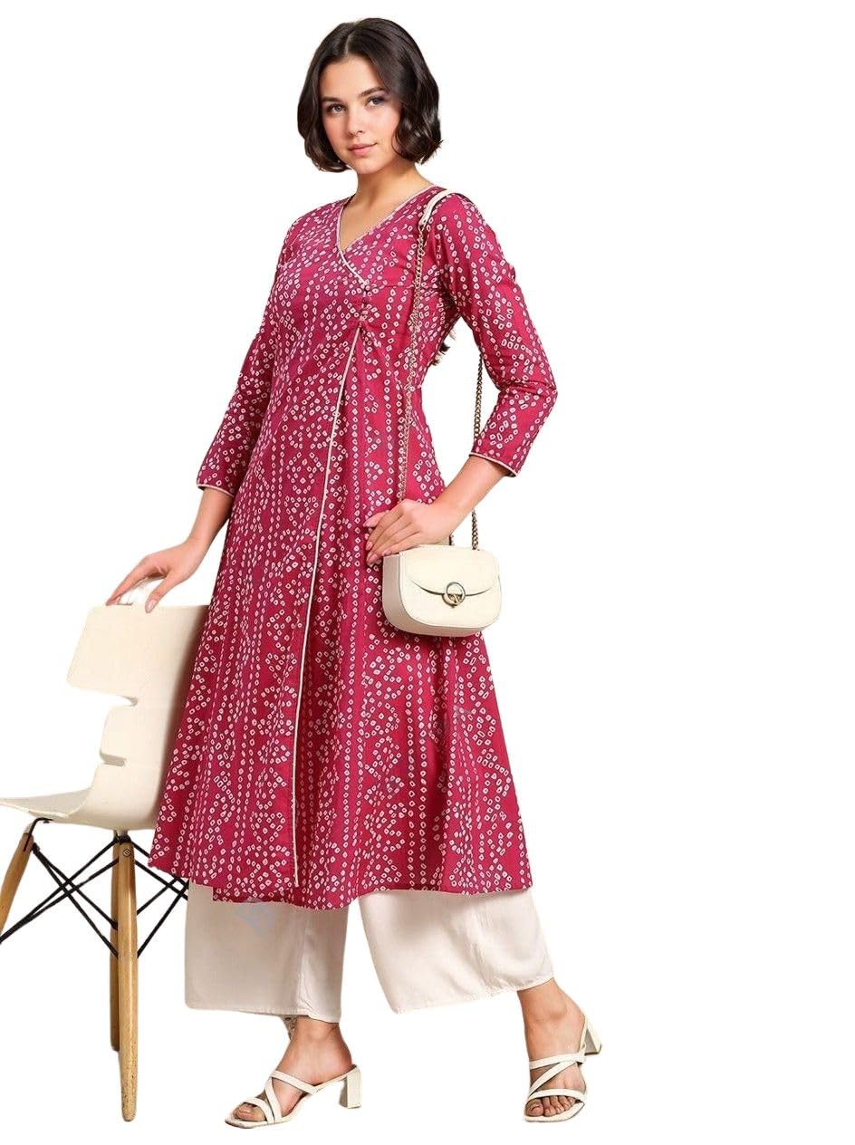 rytras Women's Rayon Printed Regular Kurti