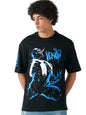 Bewakoof Official Marvel Merchandise Venom Mens Graphic Printed Oversized Fit Half Sleeve Round Neck Cotton Jersey T-Shirt_6499
