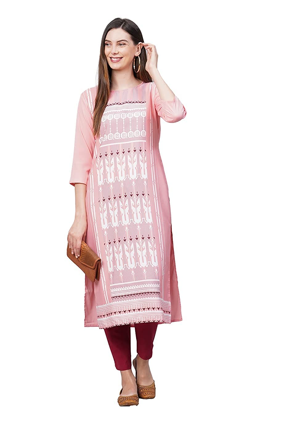 ANNI DESIGNER Women's Crepe Straight Kurta