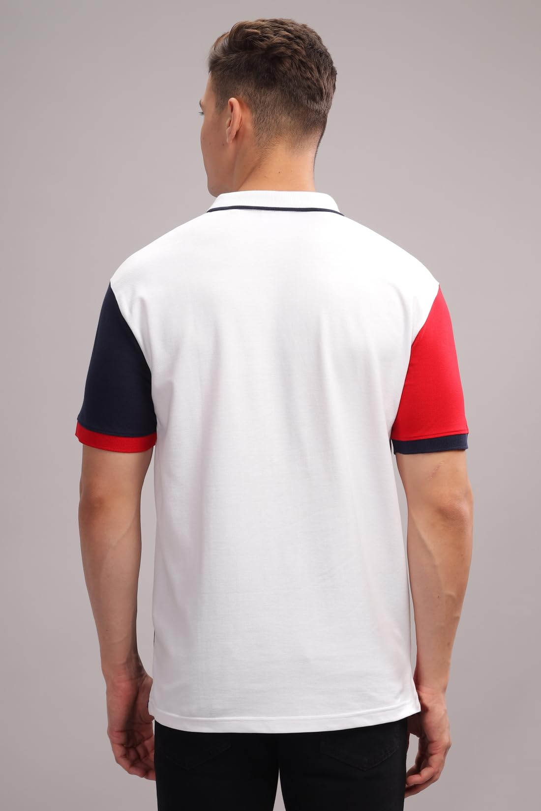 ADRO Regular Fit Polo Tshirt in 100% Cotton Multi Color Polo Also in Plus Size_PN24-L1-RDWHNB