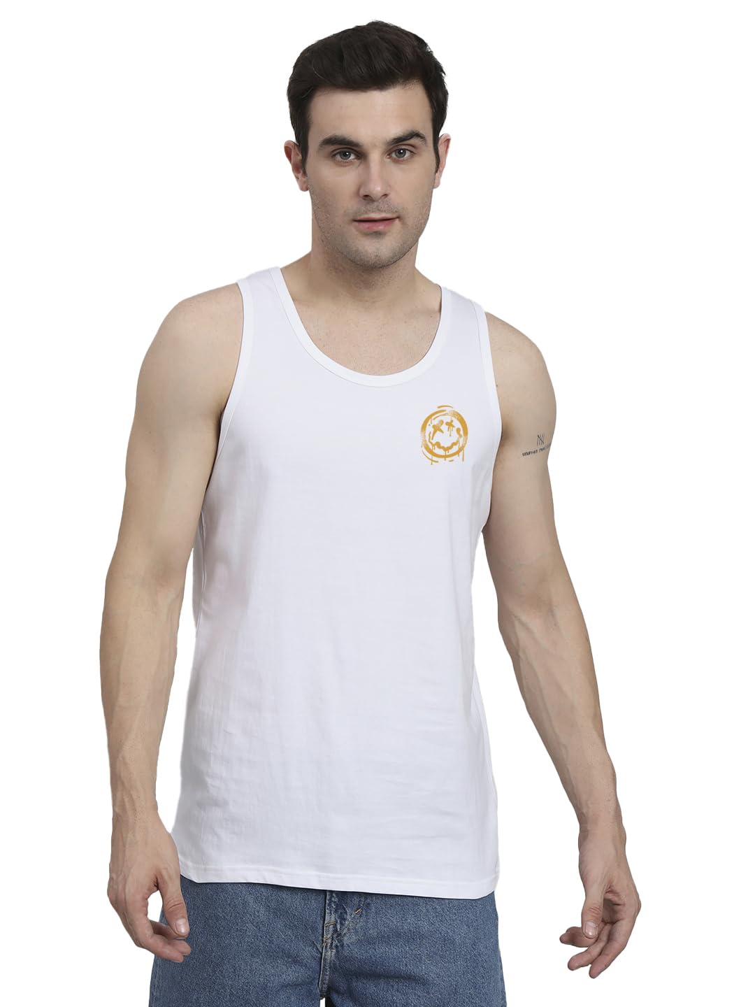 Peppyzone Mens S to 5XL Designer Men Vest Teddy Printed Cotton Sando/Baniyan/Ganji for Men and Boys - Perfect for Gym Workouts,