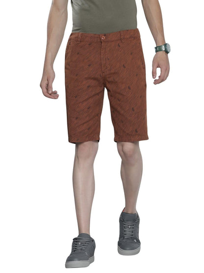 The Indian Garage Co Men Slim Fit Printed Mid-Rise Shorts