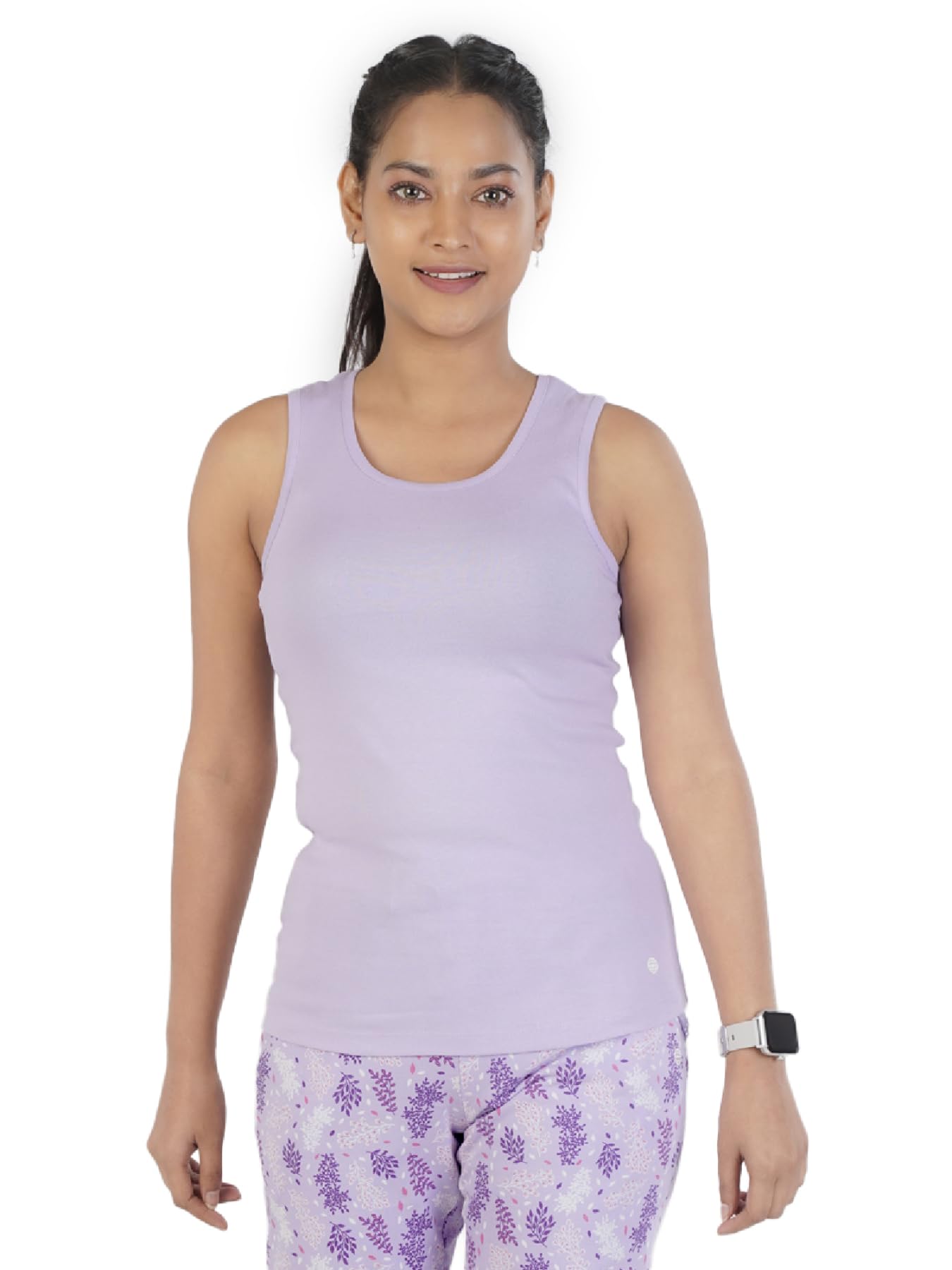 Rupa Colors Playsure Solid 100% Combed Cotton Rib Fabric, Womens Tank Top, Sleeveless Pack of 1