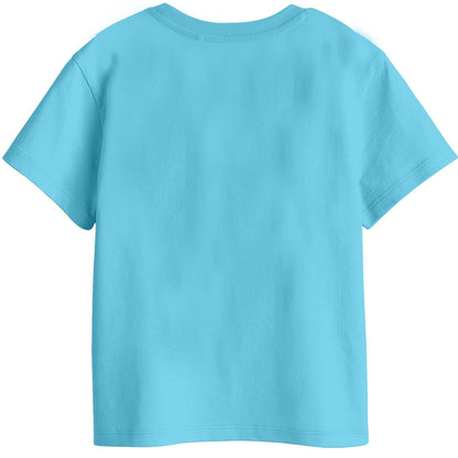 Bon Organik Girls Regular Fit T-Shirt (BON11414_Sky Blue