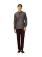 Manyavar Mens Blue Art Silk Short Kurta