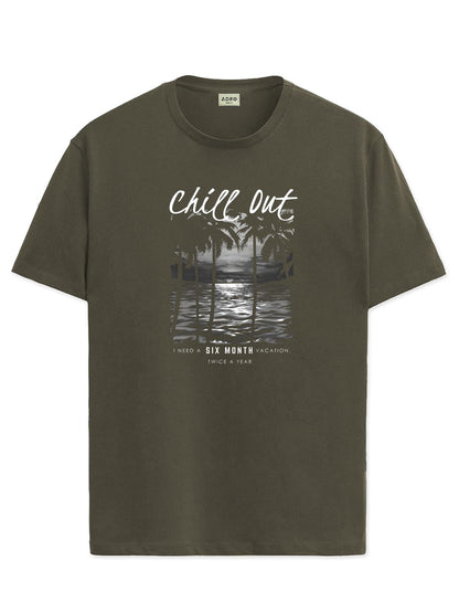 ADRO Mens Nature Graphic Tshirt - Premium Cotton T-Shirt with Stunning Nature Design - Best for Outdoor Enthusiasts Print Olive