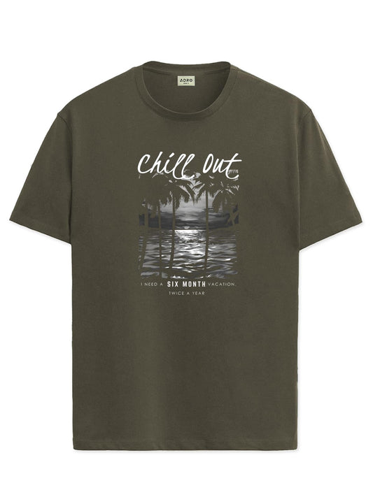 ADRO Mens Nature Graphic Tshirt - Premium Cotton T-Shirt with Stunning Nature Design - Best for Outdoor Enthusiasts Print Olive