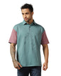 Leriya Fashion MenS Color Block Oversized Fit T-Shirt (Lf-Mt-1097_Green