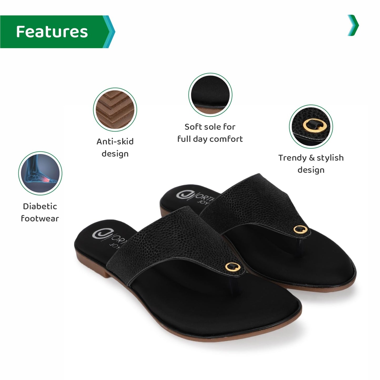 Ortho Joy Doctor Fancy Slipper For Women || Orthopedic WomenS Slipper || Fancy Slippers For Women