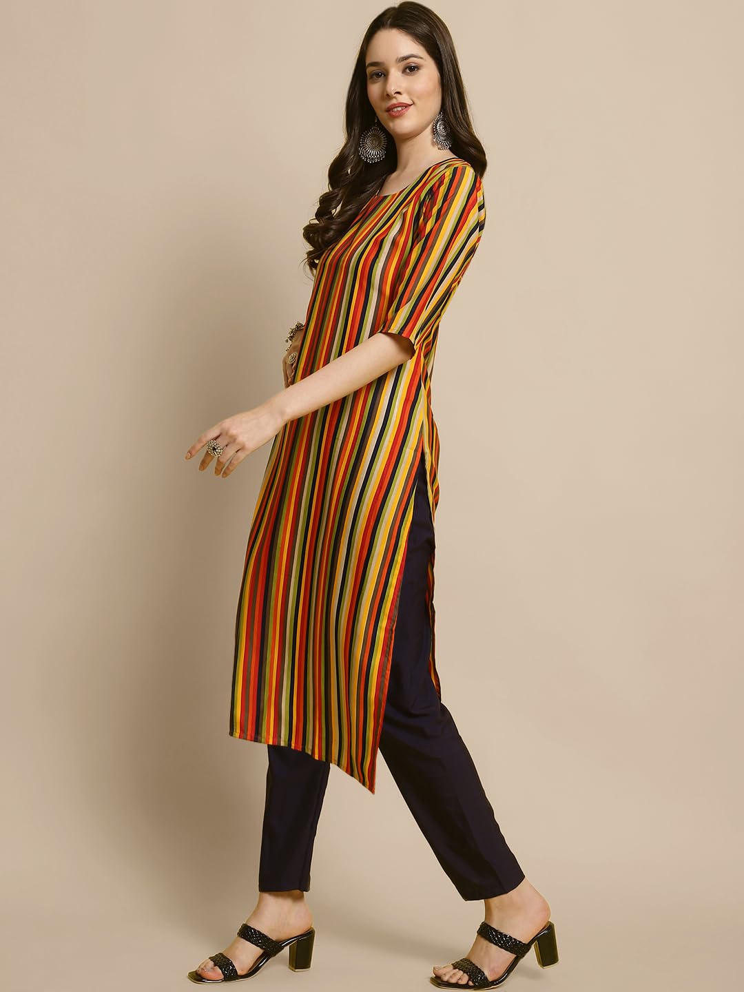Tee Projekt Crepe Kurti & Pant Set For Women Ll Pack Of 2 Kurta Set Ll Traditional Kurta Set
