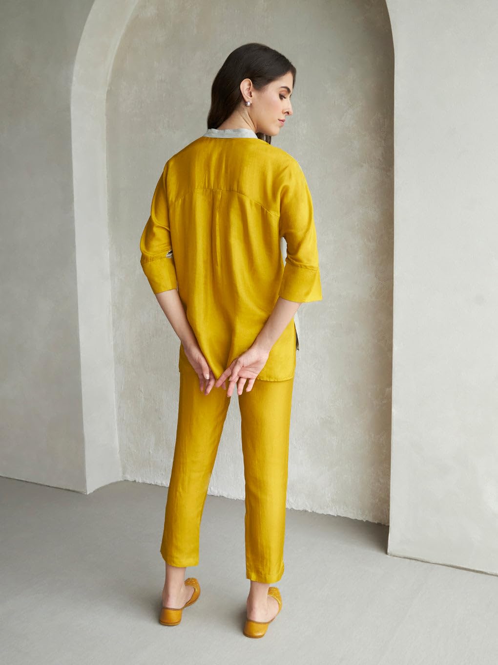 GoSriKi Women's Rayon Viscose Solid Co-Ord Set