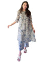 GoSriKi Women's Rayon Viscose Printed Anarkali Kurta with Pant