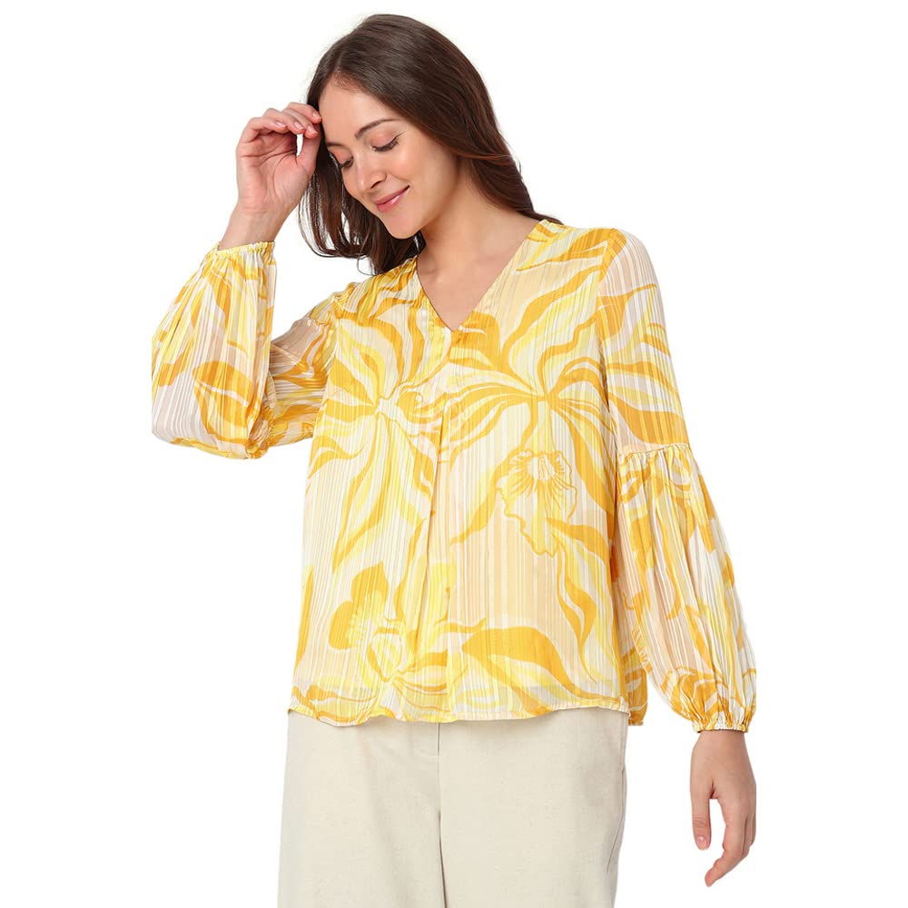 Vero Moda Regular Top (244919301_Lemon Zest_M_)
