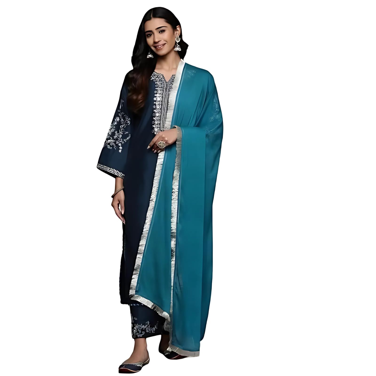 Varanga WomenS Straight Kurta Kurta Bottom Set Dupatta Set