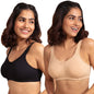 NYKD Everyday Cotton Bra for Women - Encircled with Love | Non-Padded | Wirefree | Full Coverage with Side Support Shaper (NYB16