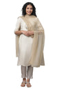 Aurelia Women's Viscose Kurta & Pant & Dupatta (23FEAS14243-605337_Off White