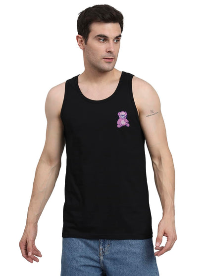 Peppyzone Mens Regular Fit Vest (TT-Teddy36FB40FB_Black4