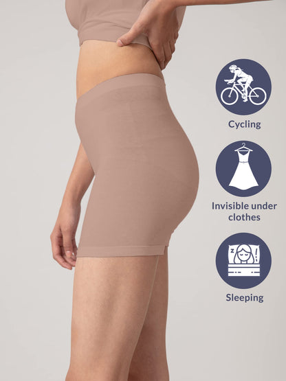 Nykd (Nyp083 Po2 Cotton Stretchable Cycling Shorts For Women | High Waist Shorties With Full Coverage & Concealed Waistband | Id