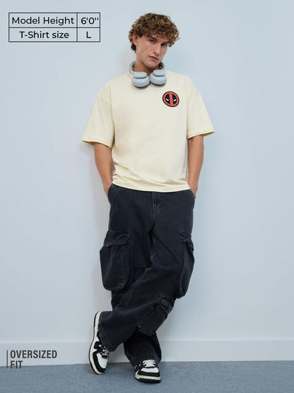 The Souled StoreOfficialMenDeadpool: Chimichangas!Oversized T-Shirts Oversized T Shirts For Men T-Shirt Boys Cotton Casual Half