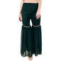 POPWINGS Casual Dark Green Georgette garara Pant for Women