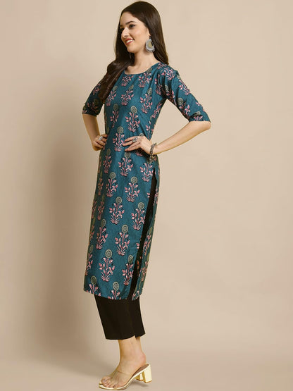Tee Projekt Crepe Kurti & Pant Set For Women Ll Pack Of 2 Kurta Set Ll Traditional Kurta Set