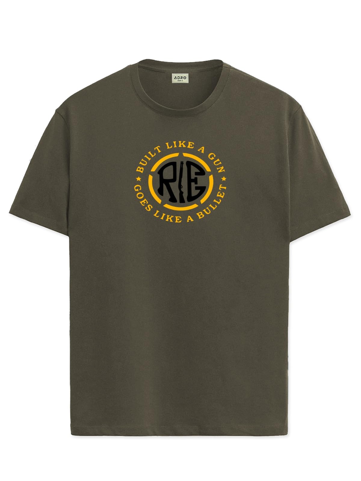 ADRO Tshirt for Men | Printed T Shirt for Men | 100% Cotton T-Shirt |Printed T Shirt | T-Shirts | RN24-BUL-OL