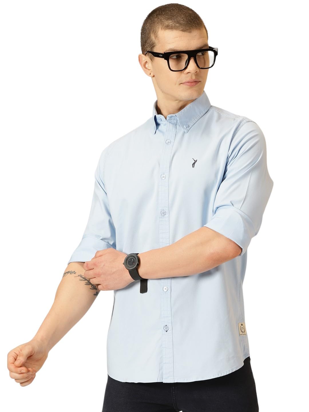 Thomas Scott Mens | Solid | 100% Cotton | Regular Fit | Button Down Collar | Casual | Shirts for Mens (Available in Plus Size)