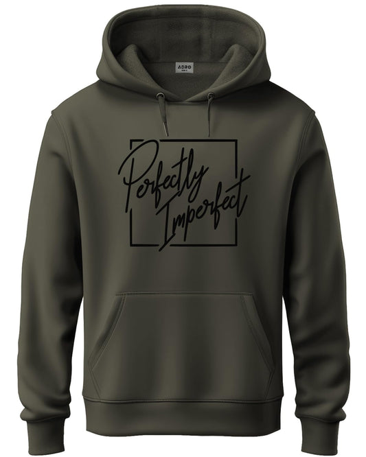 ADRO Mens Cotton Neck Hooded Sweatshirt (H24-FECT-OL_Olive